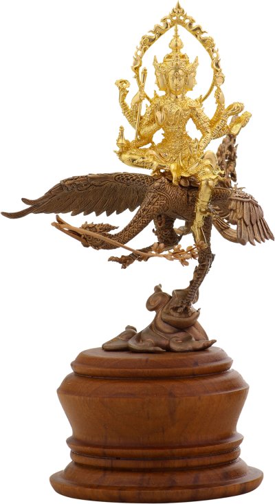 พระพรหมประสิทธิ์ สูง 18 cm องค์ปิดทอง หงส์บรอนซ์ซาติน