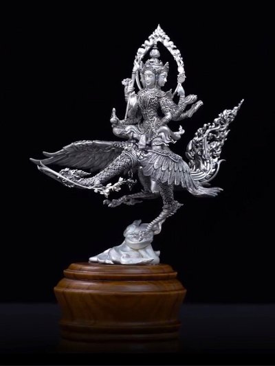 พระพรหมประสิทธิ์ สูง 18 cm บรอนซ์ชุบเงินรมดำ