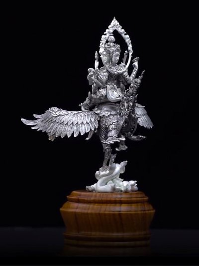 พระพรหมประสิทธิ์ สูง 18 cm บรอนซ์ชุบเงินรมดำ