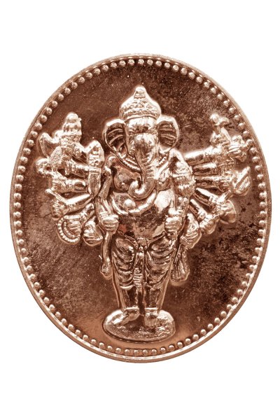เหรียญพระวีระคณปติ ทองแดง สูง 3.8 cm รุ่น มหาจักรพรรดิ ปี 2553