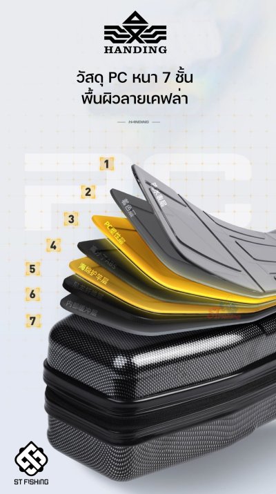 กระเป๋าใส่คันเบ็ด Handing เคสแข็งลายแคปล่า กระเป๋าใส่คันเบ็ด Handing เคสแข็งลายแคปล่า