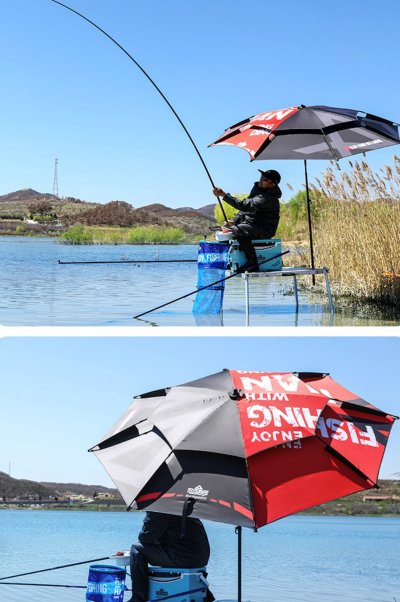 ร่ม Handing Umbrella แดง-ดำ 2.0 - 2.2- 2.4 - 2.6 M