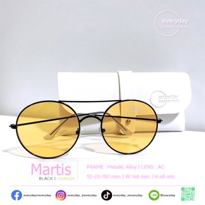 แว่นกันแดด Metal Frame Trendy Colorful Lens UV400