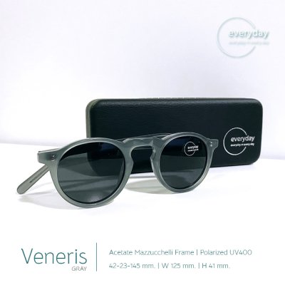 แว่นกันแดด Retro Round Italian Design รุ่น Veneris เฟรม Acetate Mazzucchelli