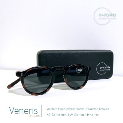 แว่นกันแดด Retro Round Italian Design รุ่น Veneris เฟรม Acetate Mazzucchelli