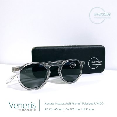 แว่นกันแดด Retro Round Italian Design รุ่น Veneris เฟรม Acetate Mazzucchelli