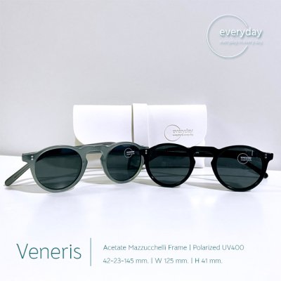 แว่นกันแดด Retro Round Italian Design รุ่น Veneris เฟรม Acetate Mazzucchelli