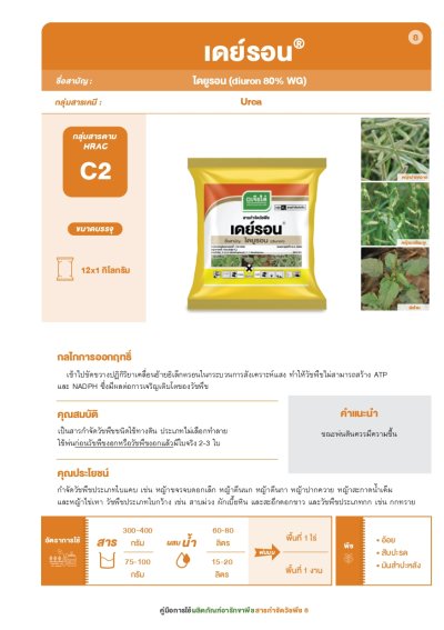 เดย์รอน ตราเจียไต๋ ไดยูรอน 80% ชนิดเม็ด 1 กก