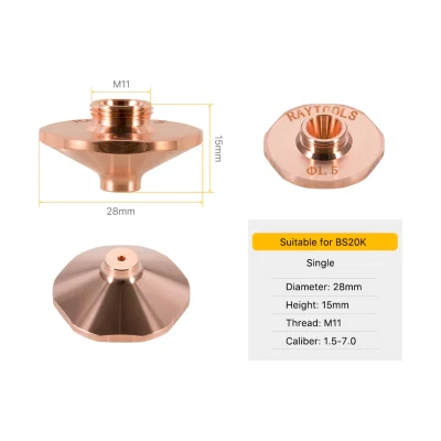 TEKMA Nozzle Original Raytools C Type Caliber 1.5-7.0 For BS20K