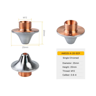 TEKMA Nozzle AMD Chrome plated A Type D25 H20 M12