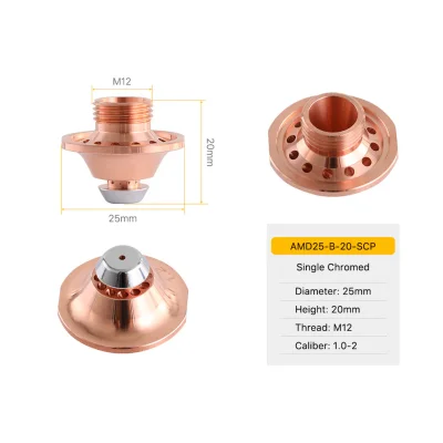 TEKMA Nozzle AM Chrome plated B Type D25 H20 M12