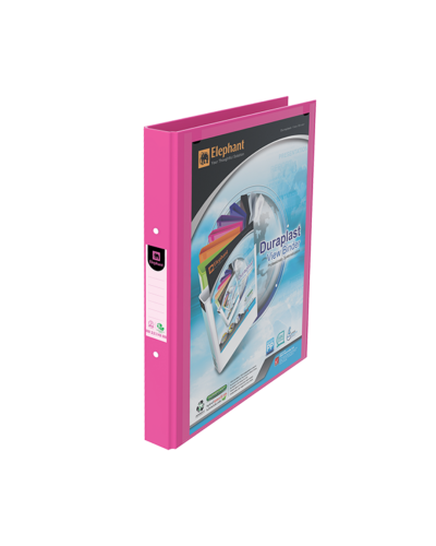 แฟ้ม 2 ห่วง Elephant 1 นิ้ว No.221VB A4 สีชมพูวิวบายเดอร