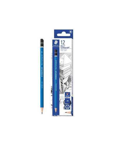 ดินสอไม้ 2B Staedtler Mars Lumograph [1กล่องx12แท่ง]