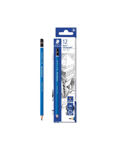 ดินสอไม้ 6B Staedtler Mars Lumograph [ x 12.00]