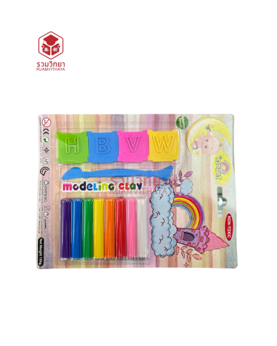 ดินน้ำมันไร้สาร+แม่พิมพ์ Kid Art T108/2MR1-1 100 กรัม