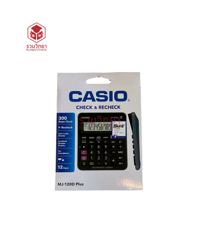 เครื่องคิดเลข 12 หลัก Casio MJ-120D PLUS-BK-W-DP-W