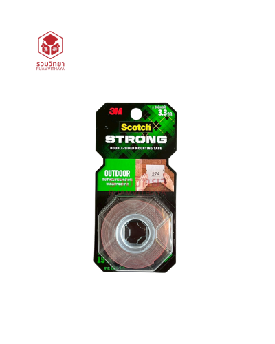 เทปอะครีลิค 2 หน้า 3M เนื้อเทา Outdoor 411-S19 19 มม.x1.5 ม.