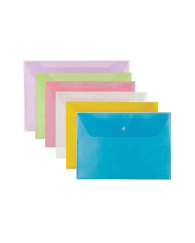 แฟ้มกระดุม Orca 1กระดุม F4 แนวนอน (1แพ็คx12ซอง) คละสี