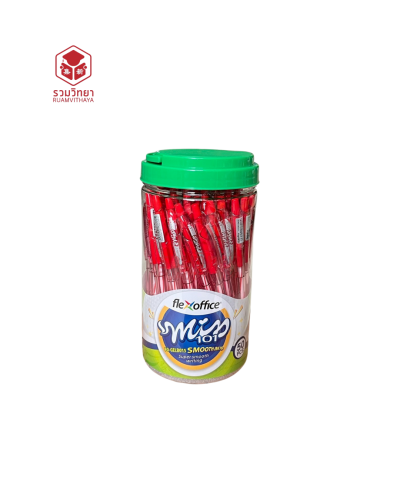 ปากกาลูกลื่น Flexoffice Miss 101 0.5 สีแดง [1กระปุกx50ด้าม]