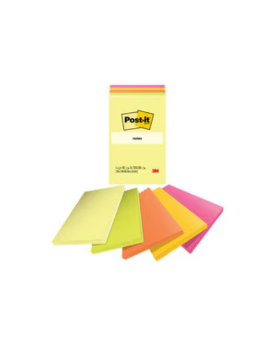 กระดาษโน๊ตชนิดมีกาว Post-it No.656-5ASST 2x3 นิ้ว 5 สี