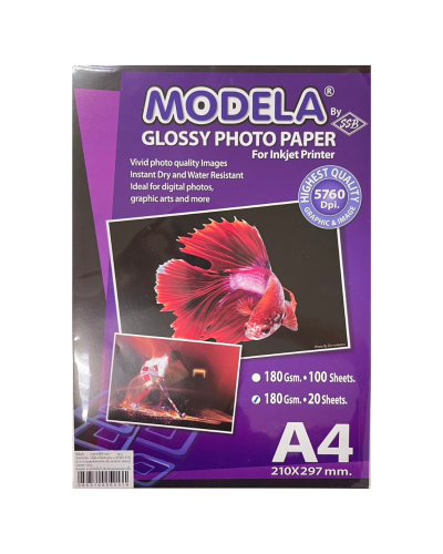 กระดาษโฟโต้ Modela A4 180g. 20p.