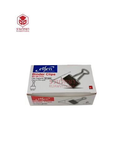 คลิปดำ 2 ขา Elfen BC-30 (111) 25 มม. [1กล่องx12ตัว]