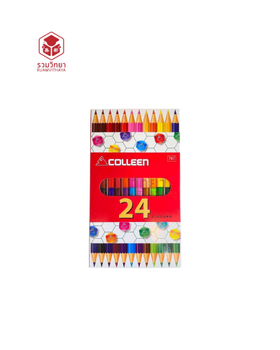 ดินสอสีไม้ 2 หัว Colleen No.787 24 สี
