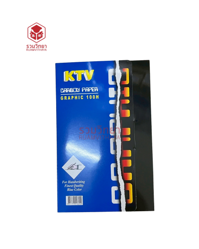 กระดาษคาร์บอน KTV 2 หน้า Graphic 100H 8 1/4x13นิ้ว สีน้ำเงิน