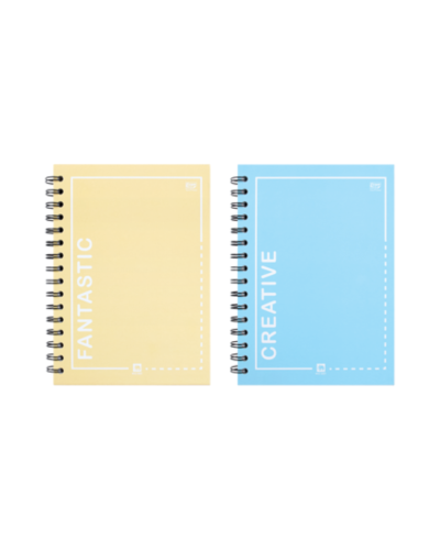 สมุดริมลวดปกแข็ง ตราช้าง 70แกรม A5 WHC-625T คละสี