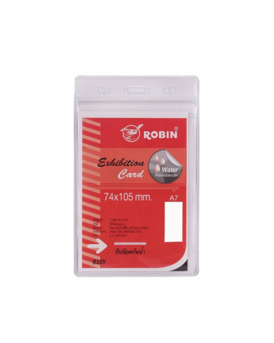 ซองใส่บัตร Robin กันน้ำได้ No.R38Y แนวตั้ง
