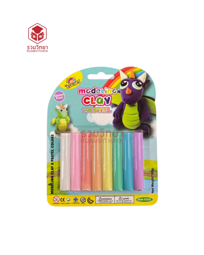 ดินน้ำมัน Kid Art T-108-PT 100 กรัม สีพาสเทล