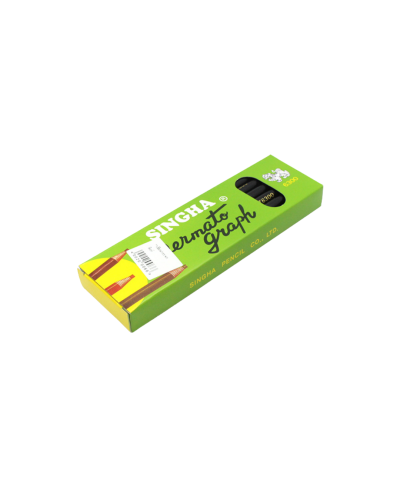 ดินสอไขเขียนกระจก Singha สีดำ [1กล่องx12แท่ง]