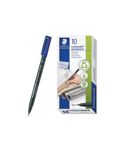ปากกาเขียนซีดีลบไม่ได้ Staedtler 318-3 F 0.6 สีน้ำเงิน