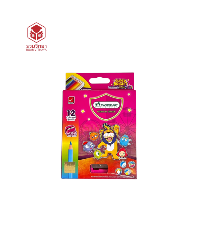 ดินสอสีไม้สั้น Masterart Super Bright 12 สี