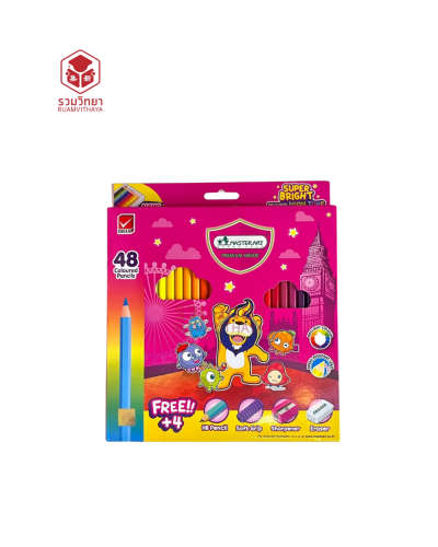 ดินสอสีไม้ยาว Masterart Super Bright 48 สี