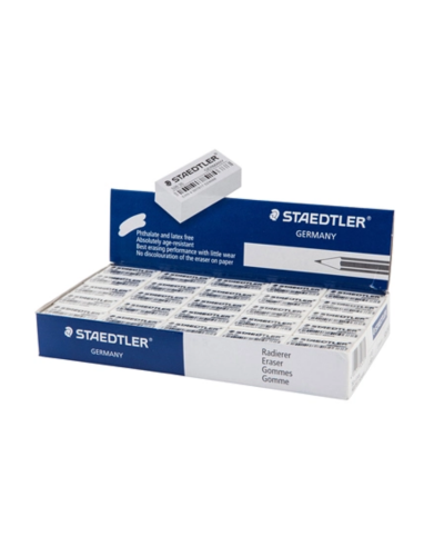 ยางลบดินสอ Staedtler 526 35F สีขาว [1กล่องx50ก้อน]