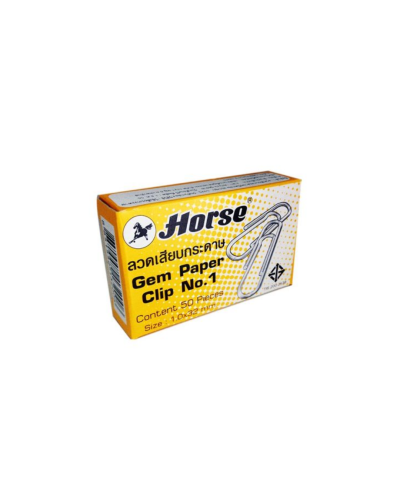 ลวดเสียบ Horse แบบกลม No.1 (50 ตัว) สีเงิน