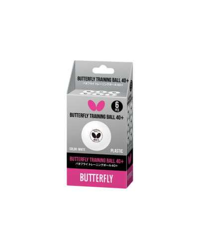 ลูกปิงปอง Butterfly Training Ball 371319 สีขาว (6 ลูก)