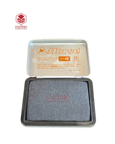 แท่นประทับ Horse No.4 สีดำ