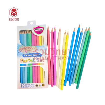 ดินสอสีไม้ยาว Masterart Vintage Dream 12 สี