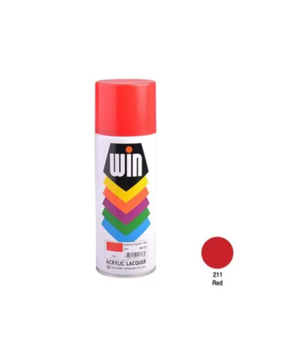 สีสเปรย์ Win 400 ซีซี. 211 สีแดง