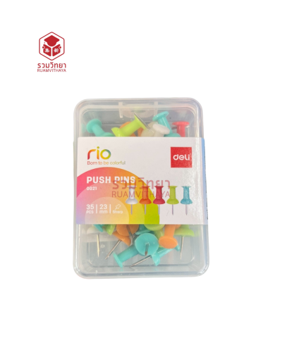 หมุดปักบอร์ด Deli No.0021 คละสี