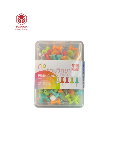 หมุดปักบอร์ด Deli 0031 คละสี 100 ตัว