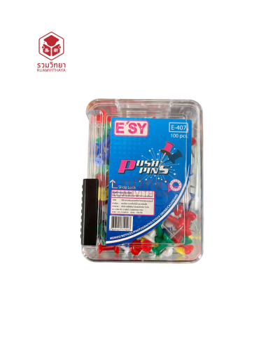 หมุดปักบอร์ด Esy E-407 คละสี 100 ตัว