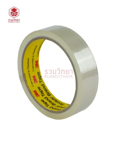 เทปใส 3M No.500 1 นิ้ว 24x36 หลา แกนใหญ่