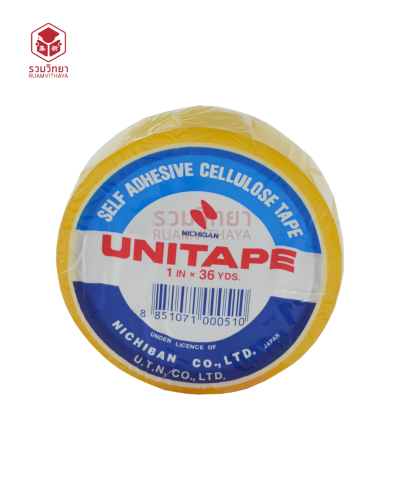 เทปใส Unitape 1 นิ้วx36 หลา แกนใหญ่