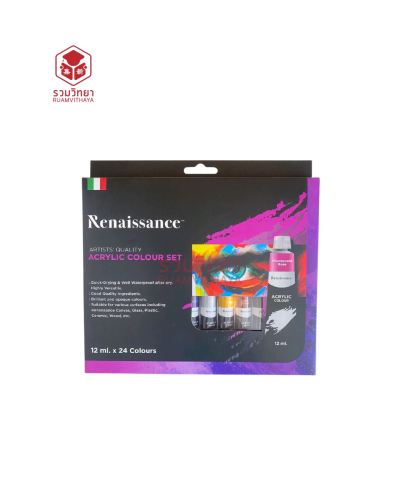 สีอะครีลิค Renaissance 12 มล. 24 สี