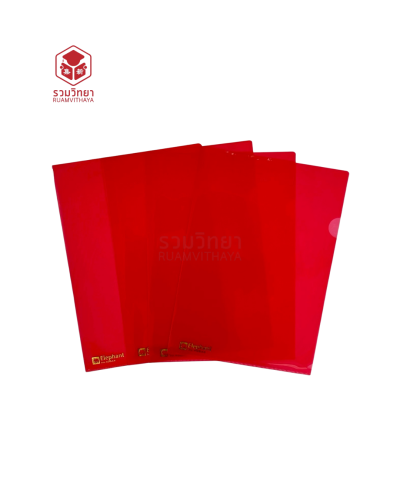 แฟ้มซองสอด Elephant 405 A4 1 ชั้น สีแดง [ x 12.00]
