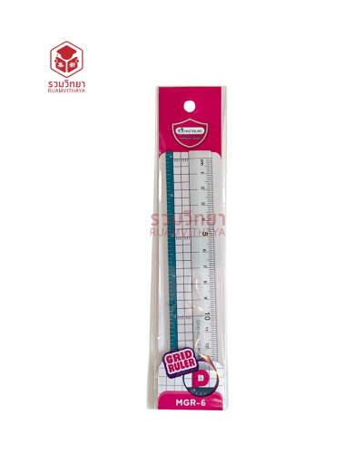 ไม้บรรทัดพลาสติก Masterart Grid MGR-6 6 นิ้ว