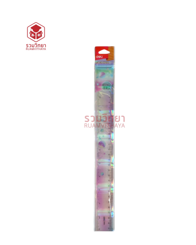 ไม้บรรทัด Deli H654 12 นิ้ว คละสี